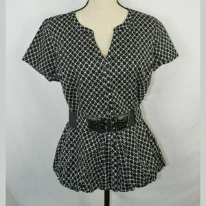 Giorgio Sant' Angelo women's black belted blouse g